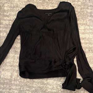 Banana Republic Black Blouse with Side Knot